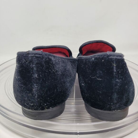 Merlutti Black Velvet King Crown Slippers Loafers Smoking Mens Sz 13 Flat Luxury main image 5